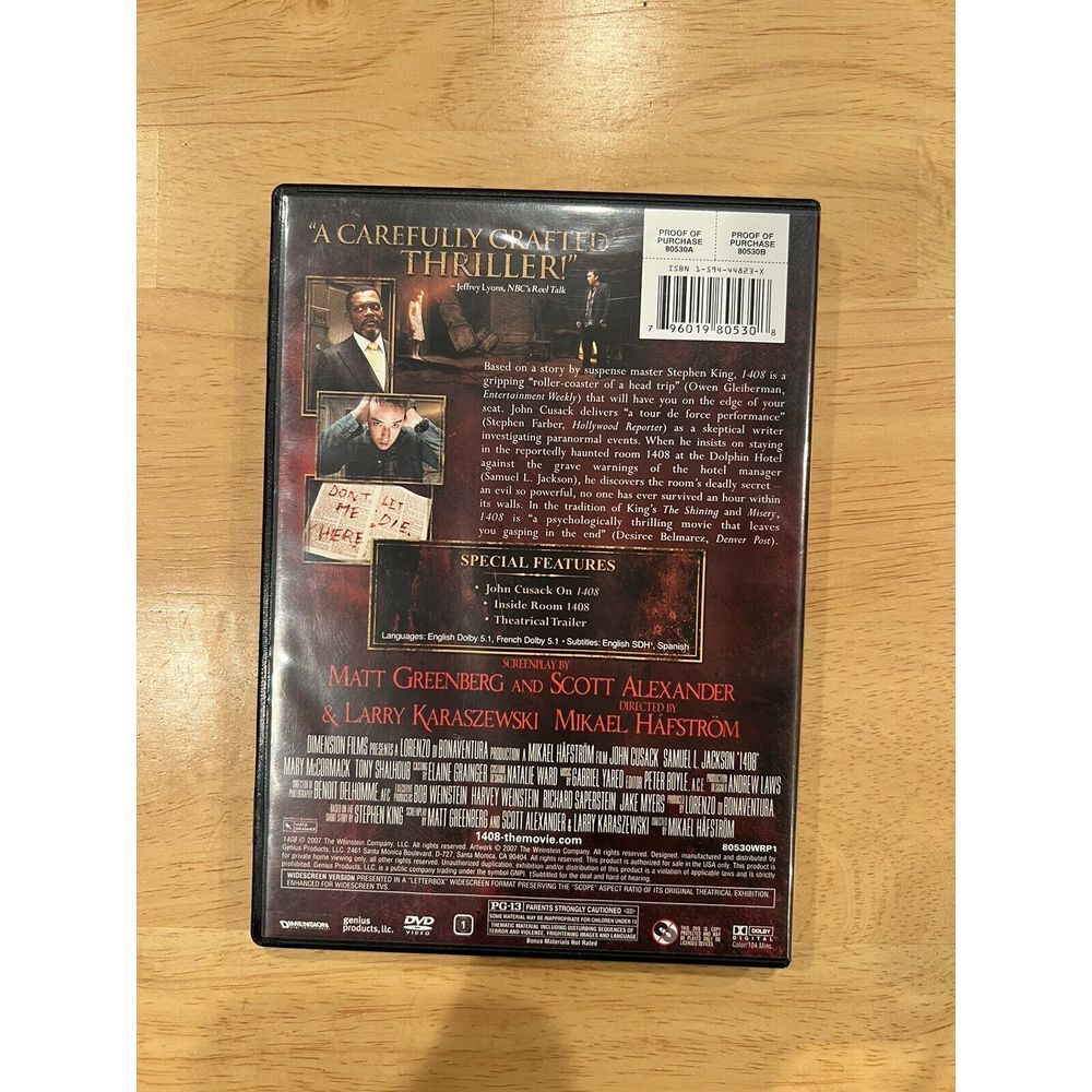 1408‎ (DVD, 2007) - Picture 2 of 4